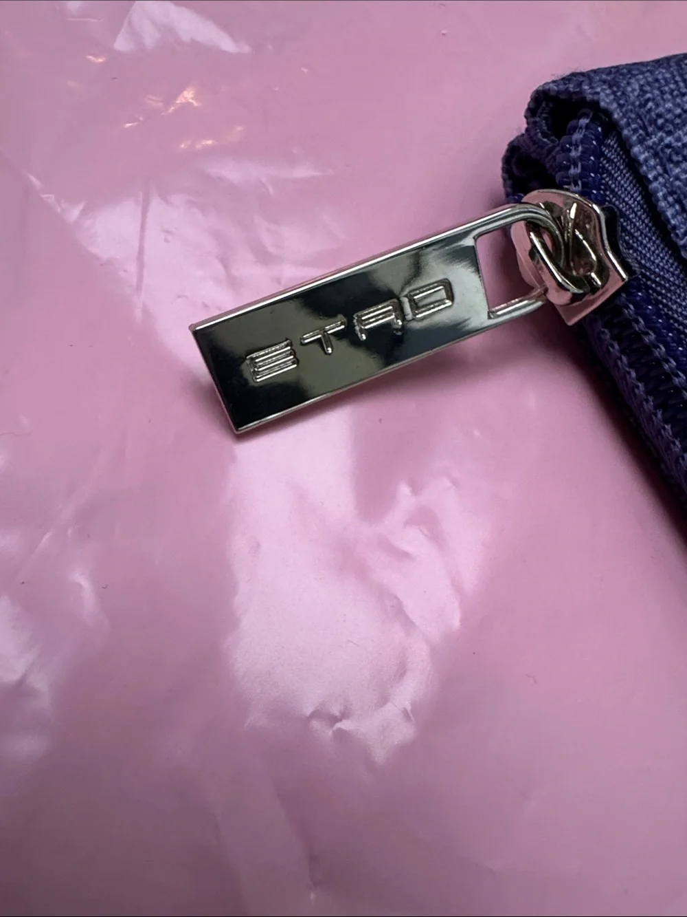 Etro perfume Navy Paisley Canvas  Pouch